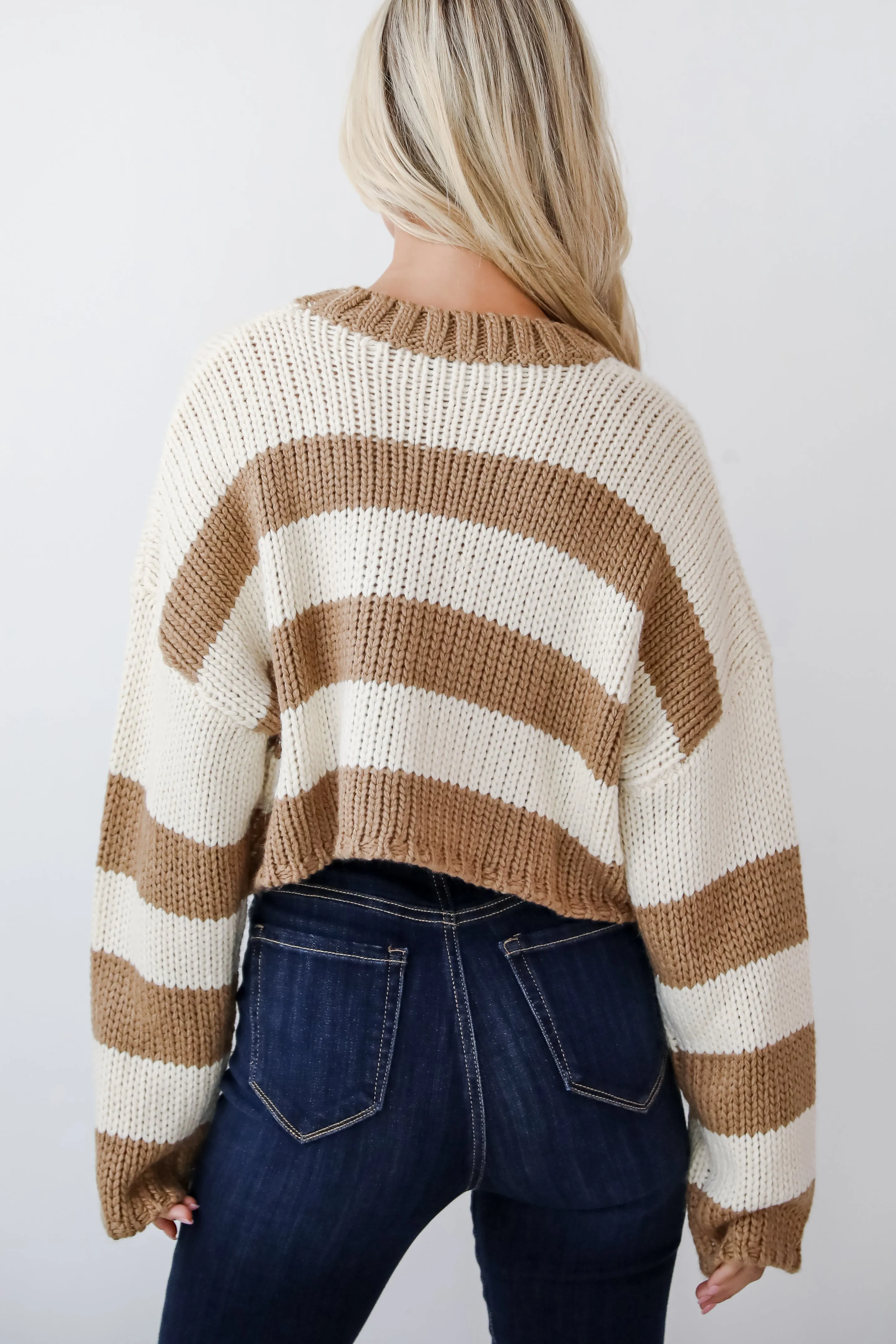 Coziest Dream Cream Striped Sweater - DOORBUSTER