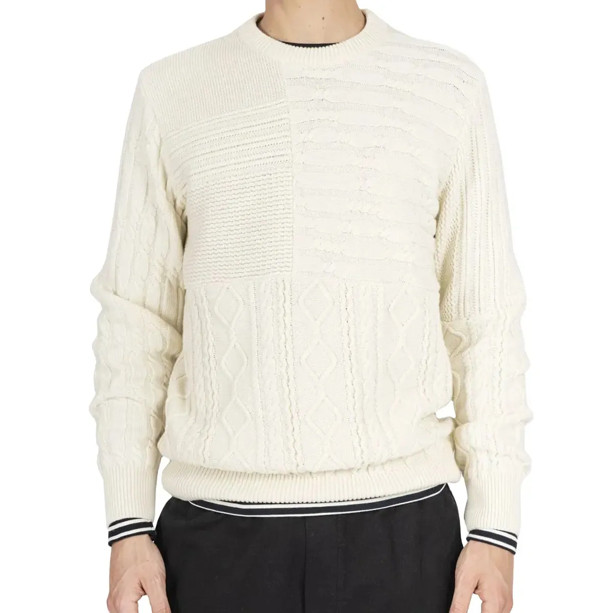 Cream Eco-Merino Wool Fisherman Sweater