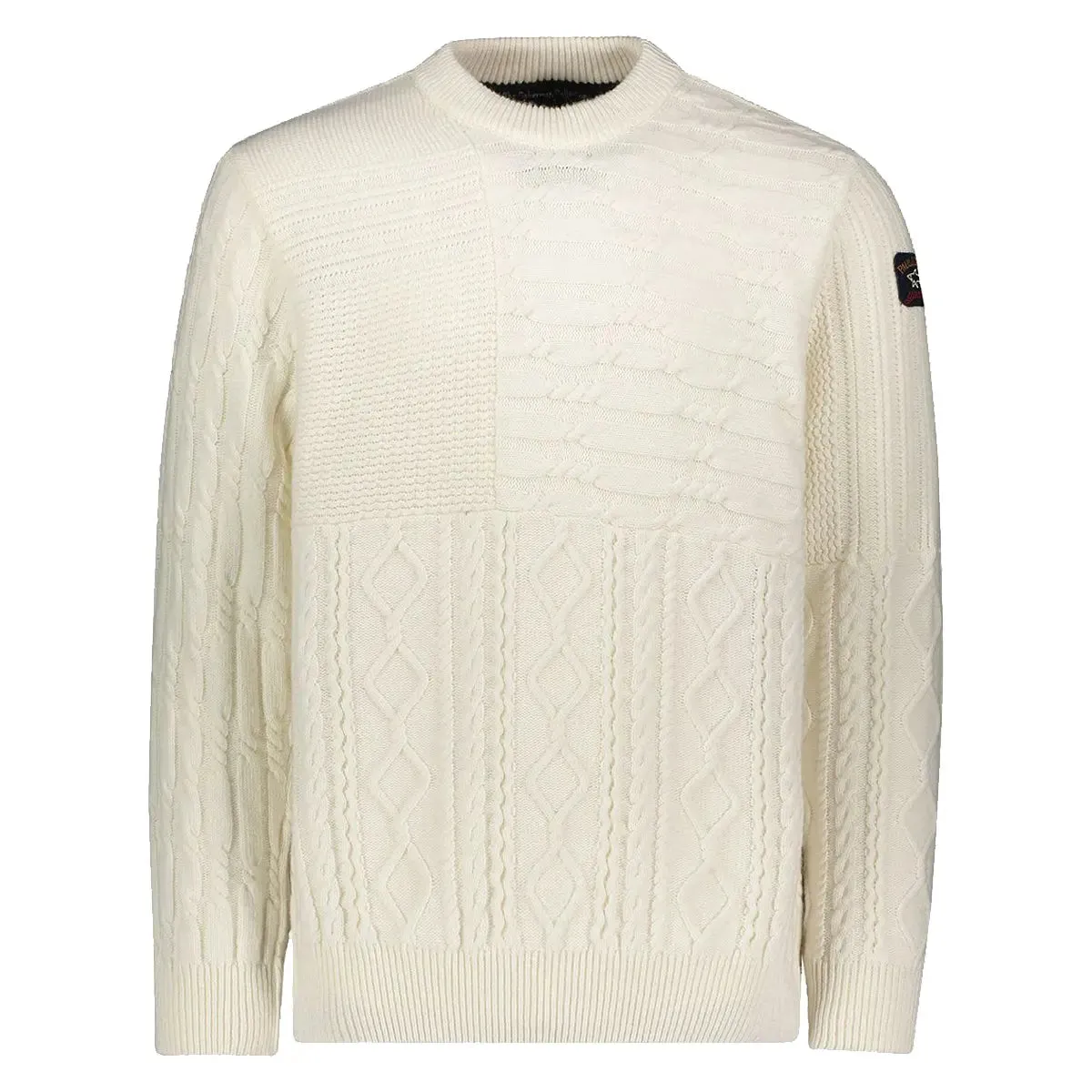 Cream Eco-Merino Wool Fisherman Sweater