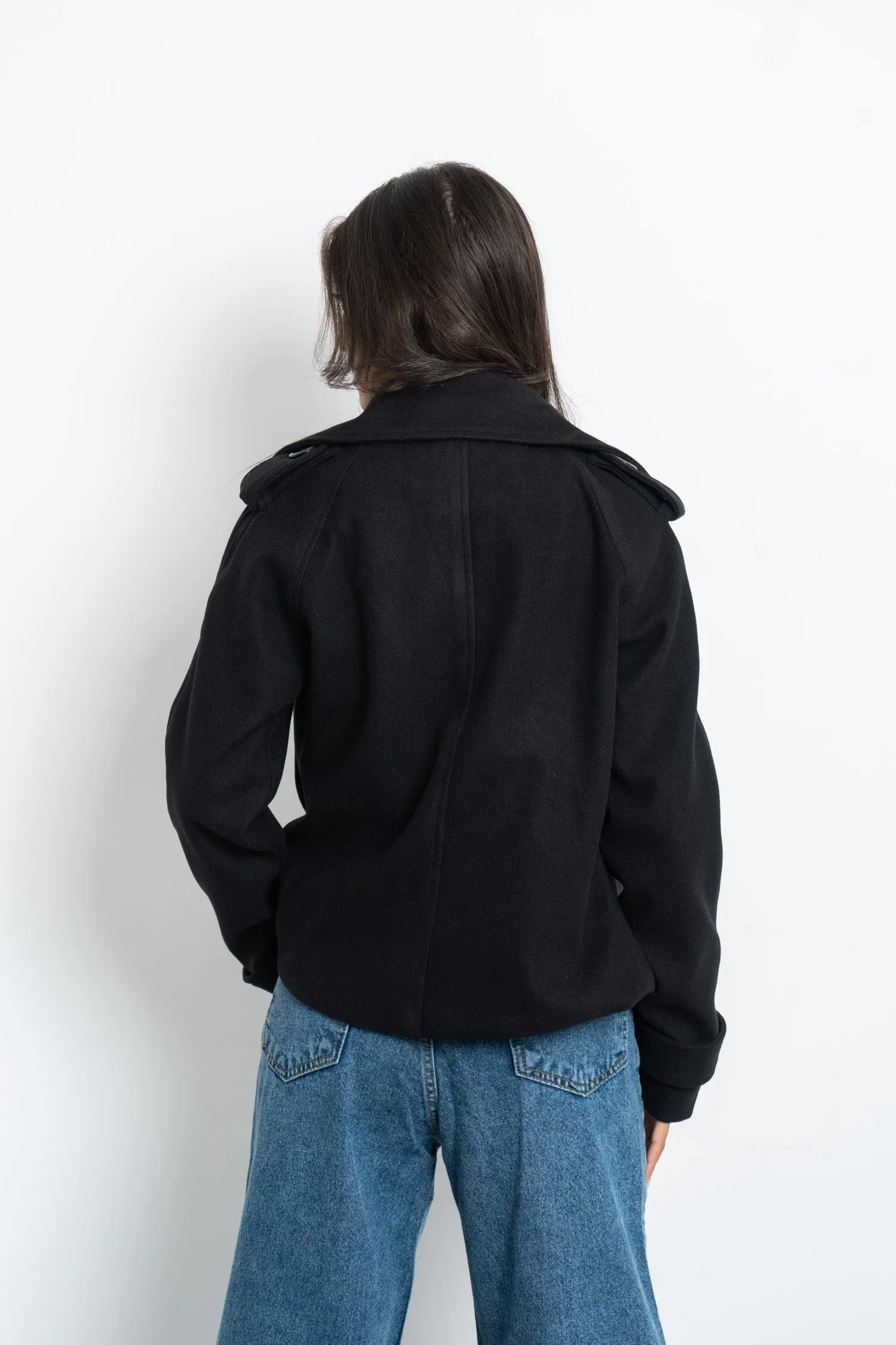 Cropped Wool Jacket - Mitcha Label