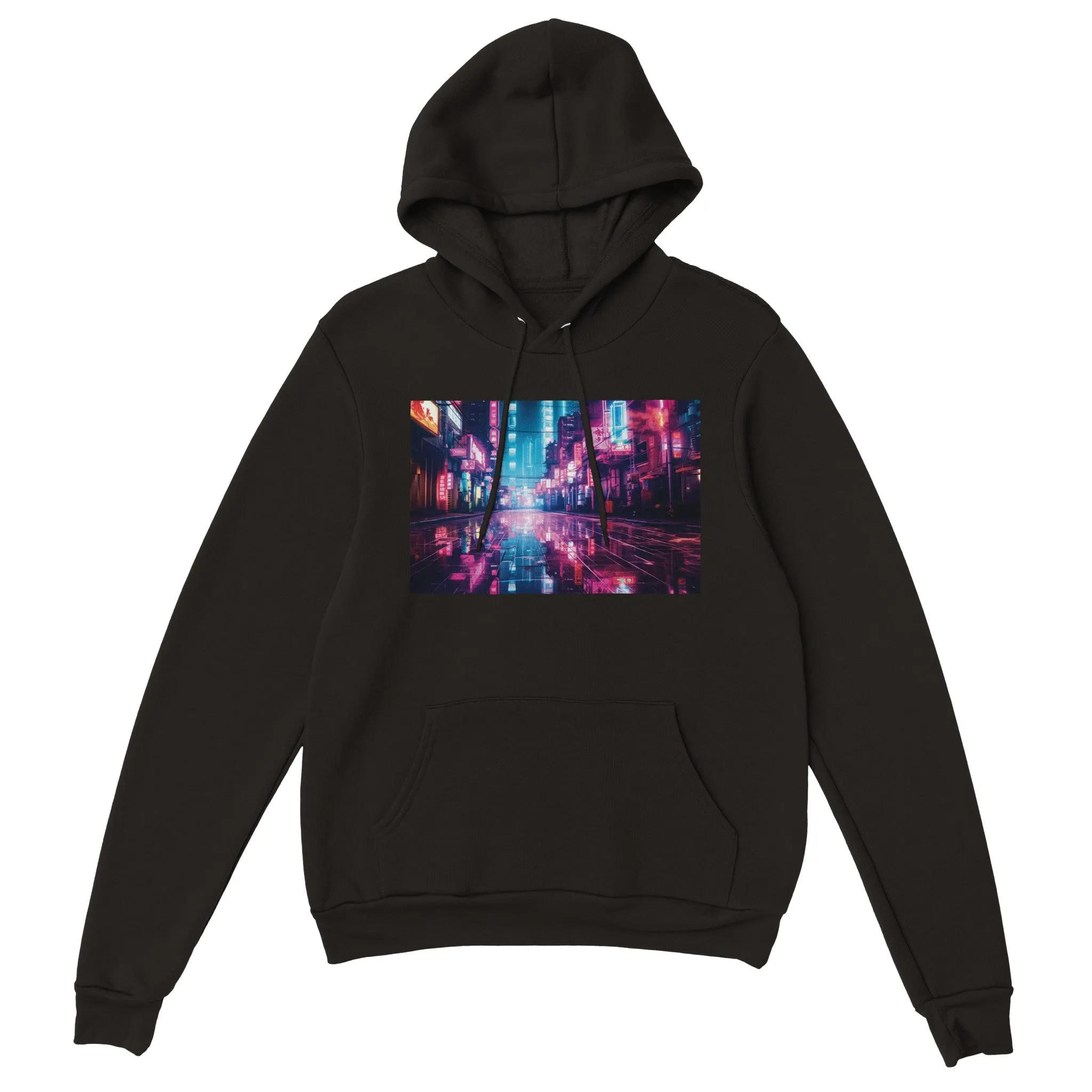 Cyperpunk Artwork City One Premium Unisex Pullover Hoodie