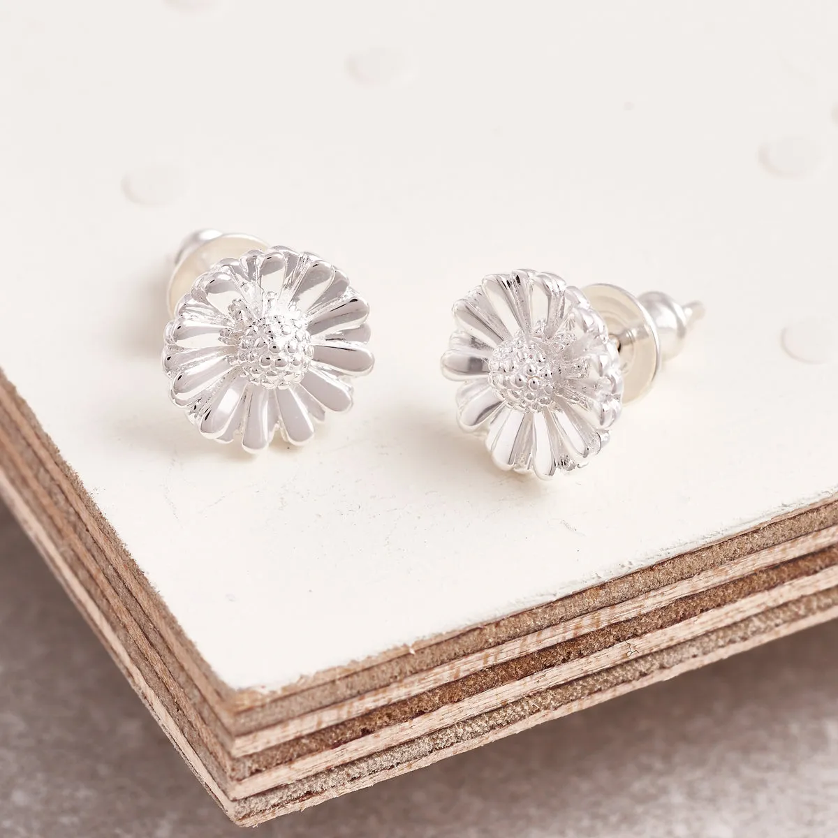 Daisy Silver Stud Earrings