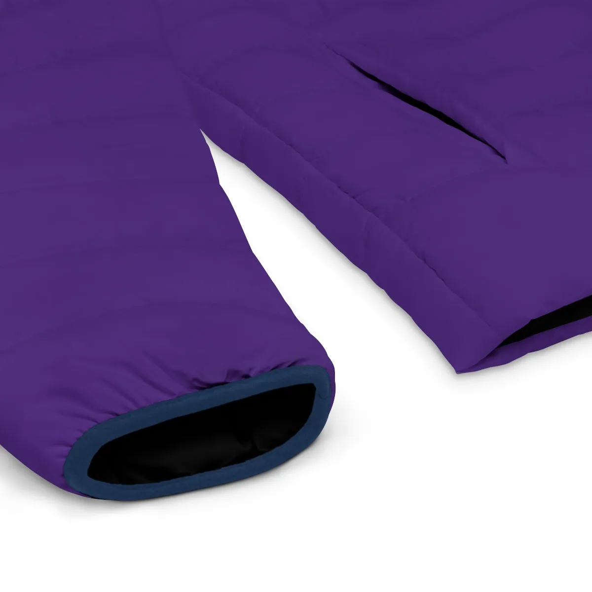 Dark Purple Color Men's Jacket, Best Men's Puffer Jacket