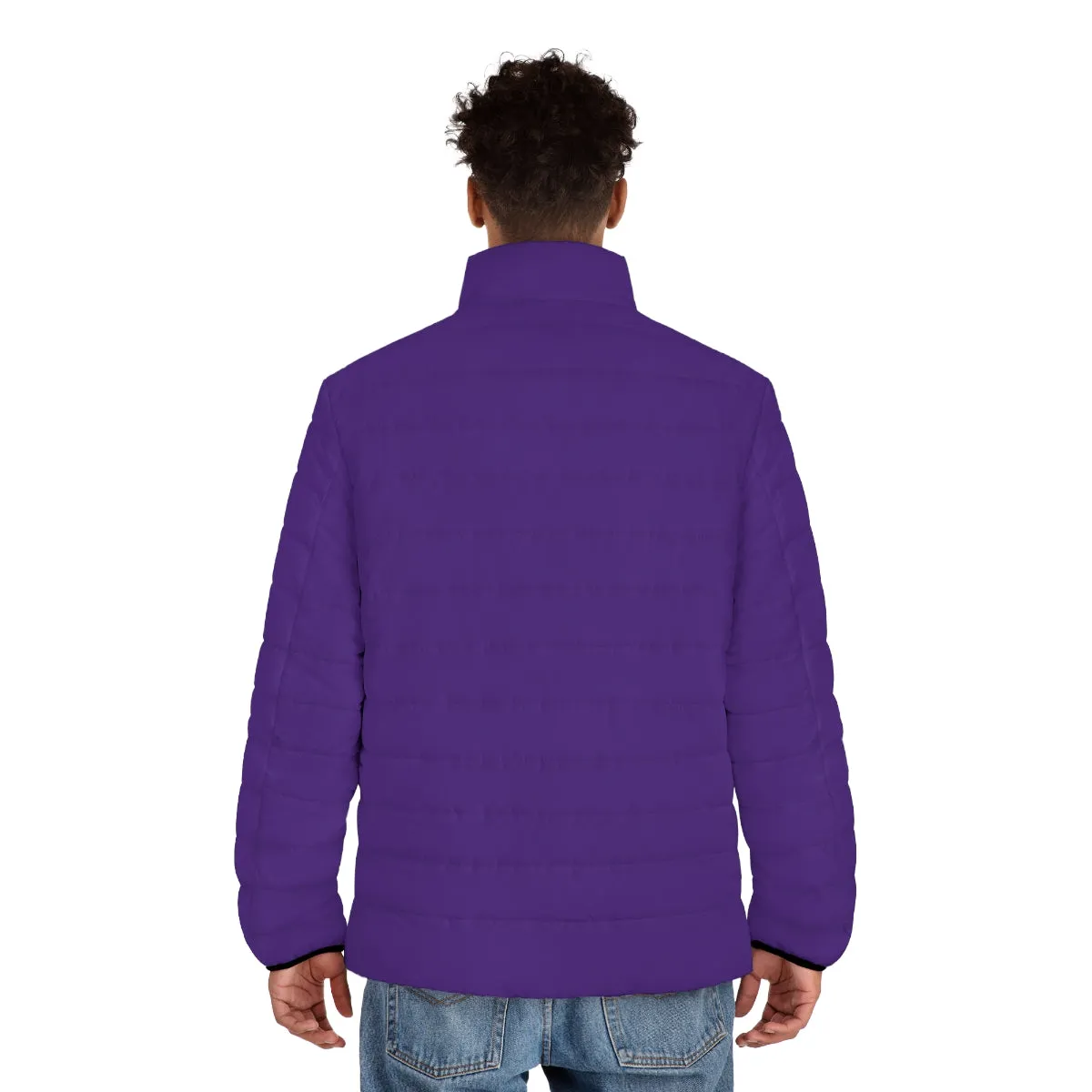 Dark Purple Color Men's Jacket, Best Men's Puffer Jacket