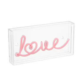 Decor  Love Contemporary Glam Acrylic Box USB Operated LED Neon Light