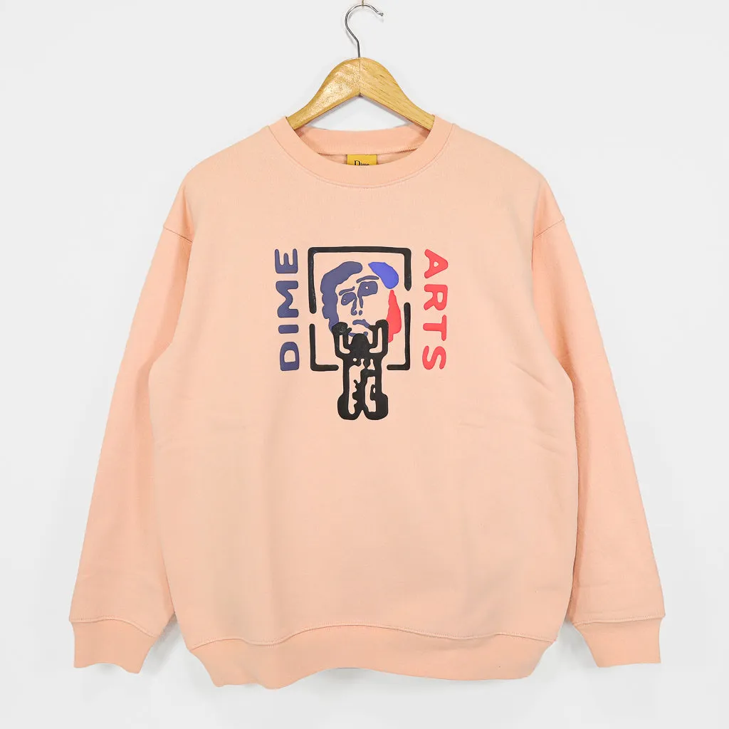 Dime MTL - Dimearts Crewneck Sweatshirt - Light Salmon