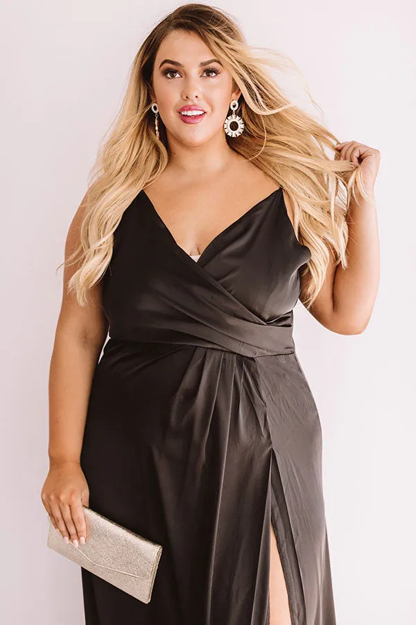 Dressed To The Nines Satin Maxi Curves