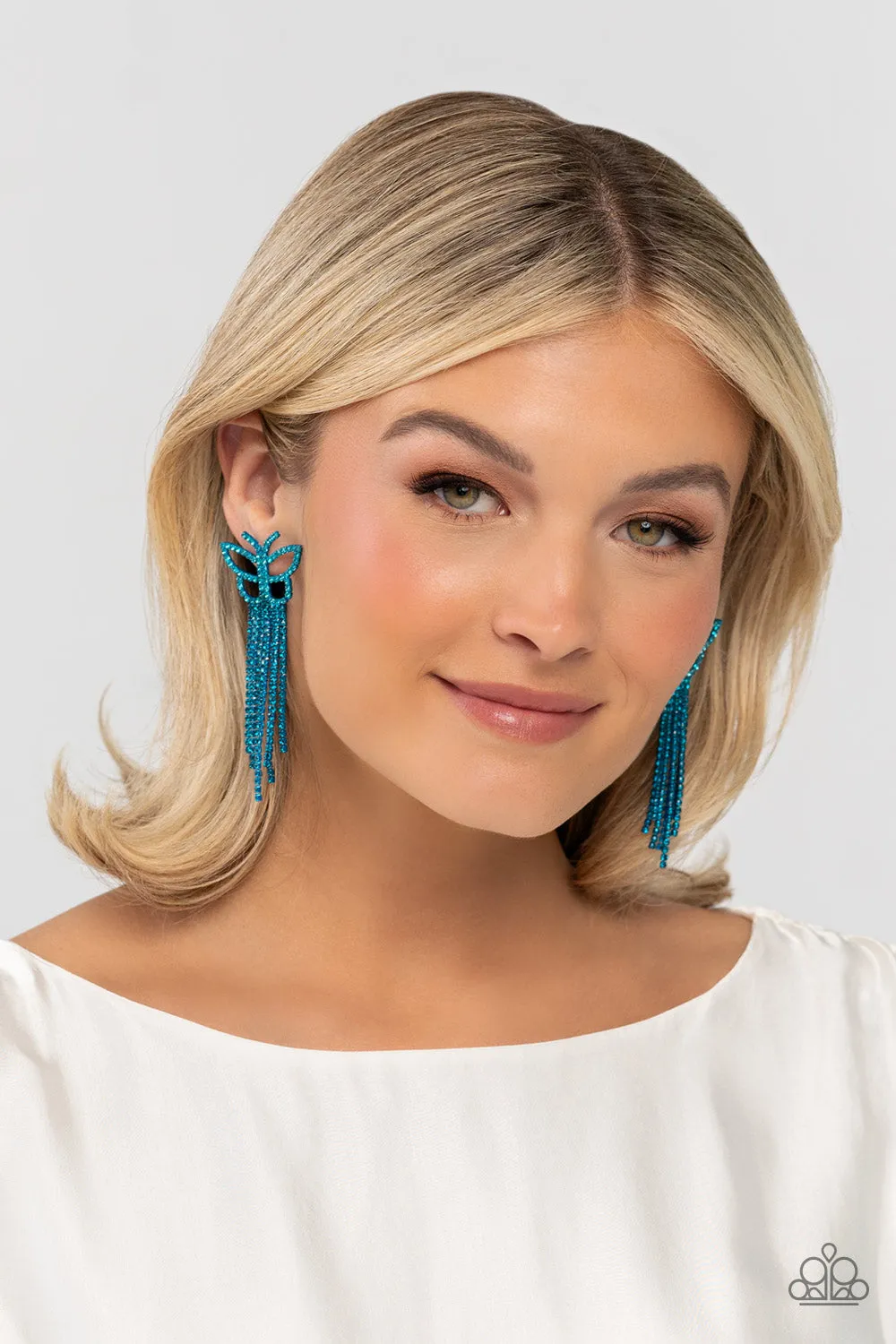 Earrings Billowing Butterflies - Blue LOP E2394