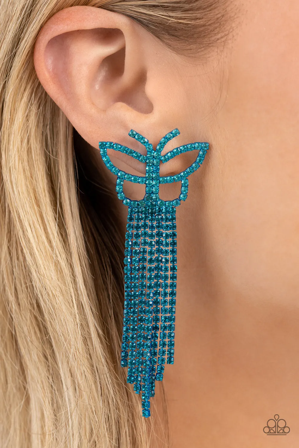 Earrings Billowing Butterflies - Blue LOP E2394