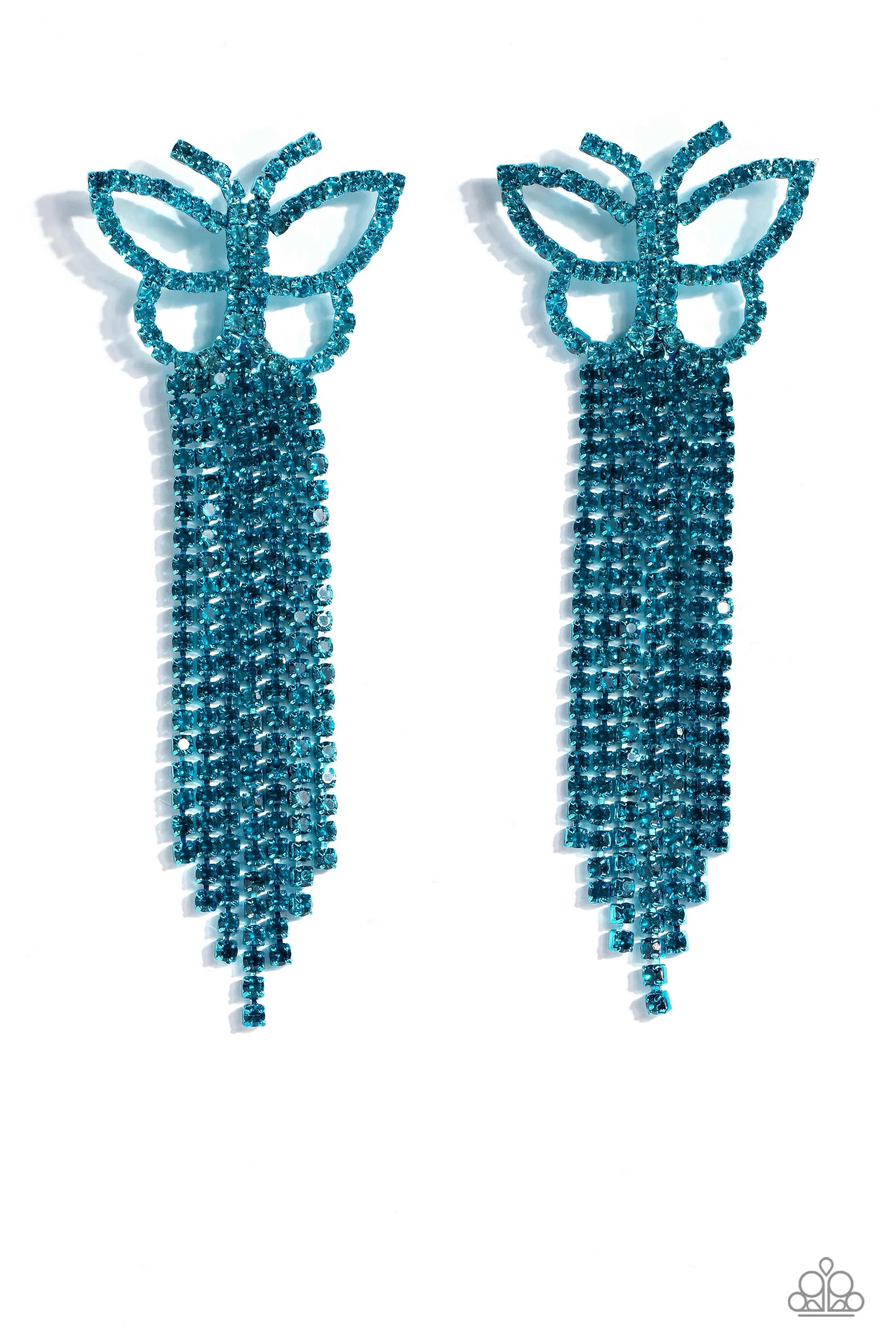 Earrings Billowing Butterflies - Blue LOP E2394