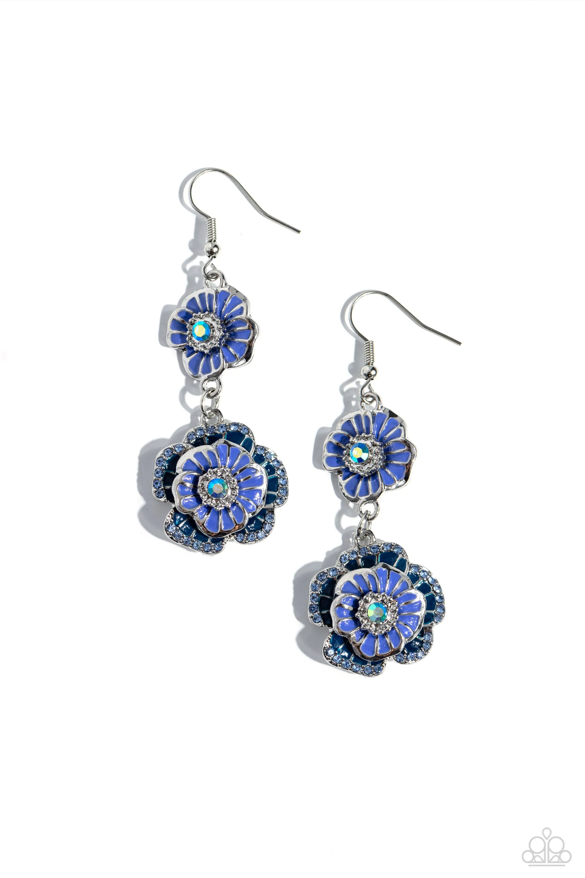 Earrings Intricate Impression - Blue E2345