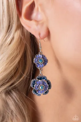 Earrings Intricate Impression - Blue E2345