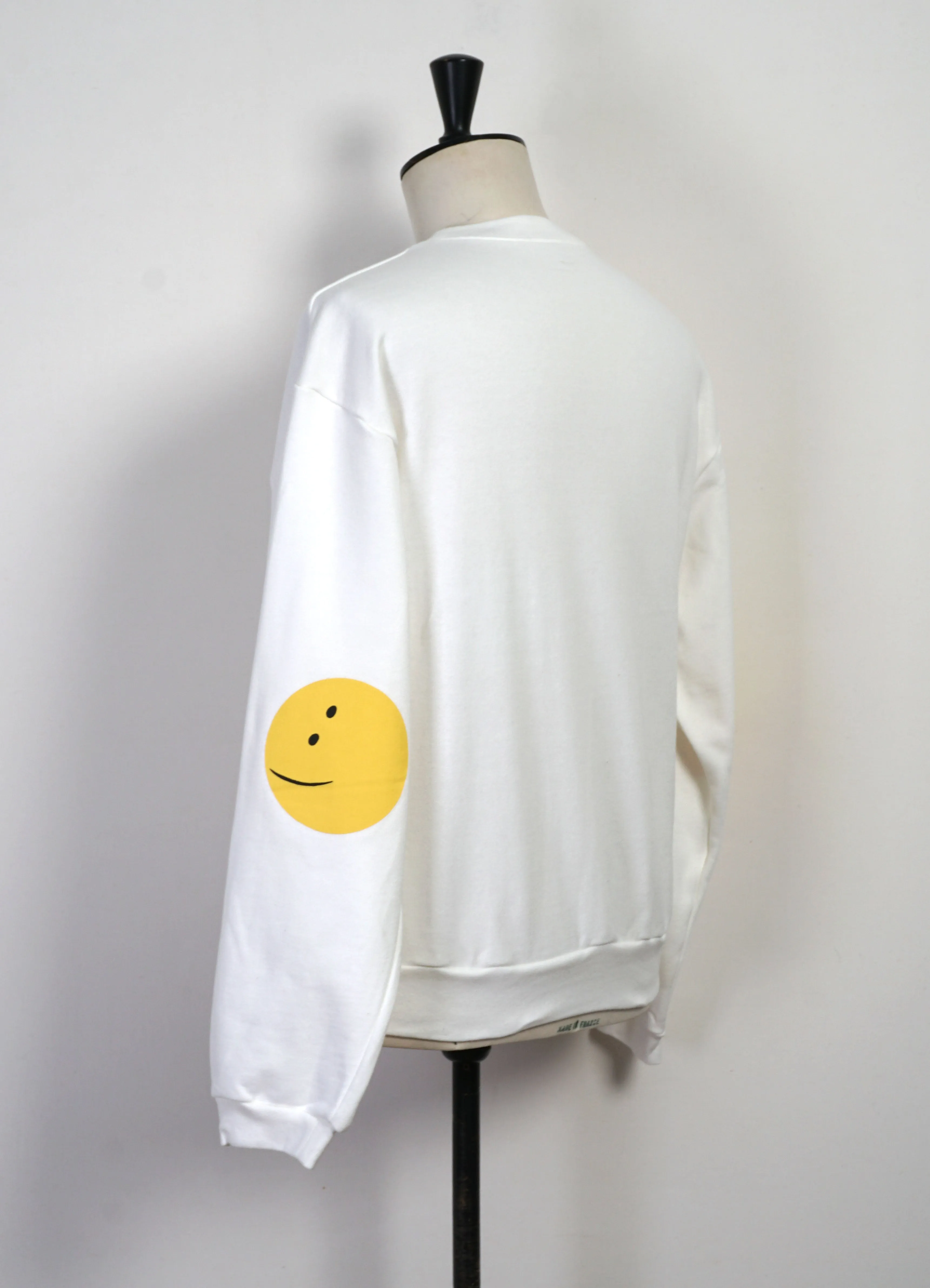 ECO SWT | Rainbowy Crewneck Sweater | White