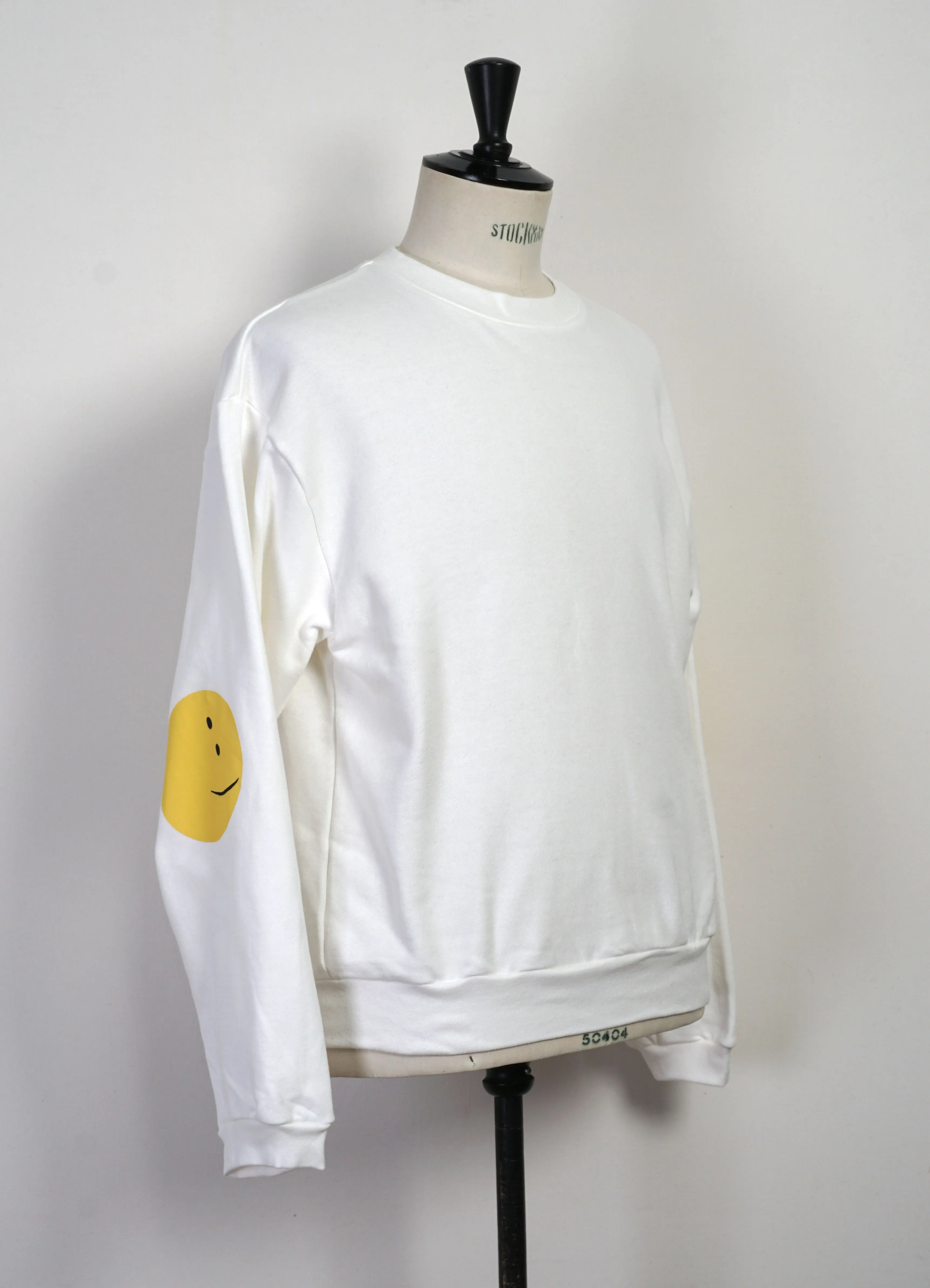 ECO SWT | Rainbowy Crewneck Sweater | White