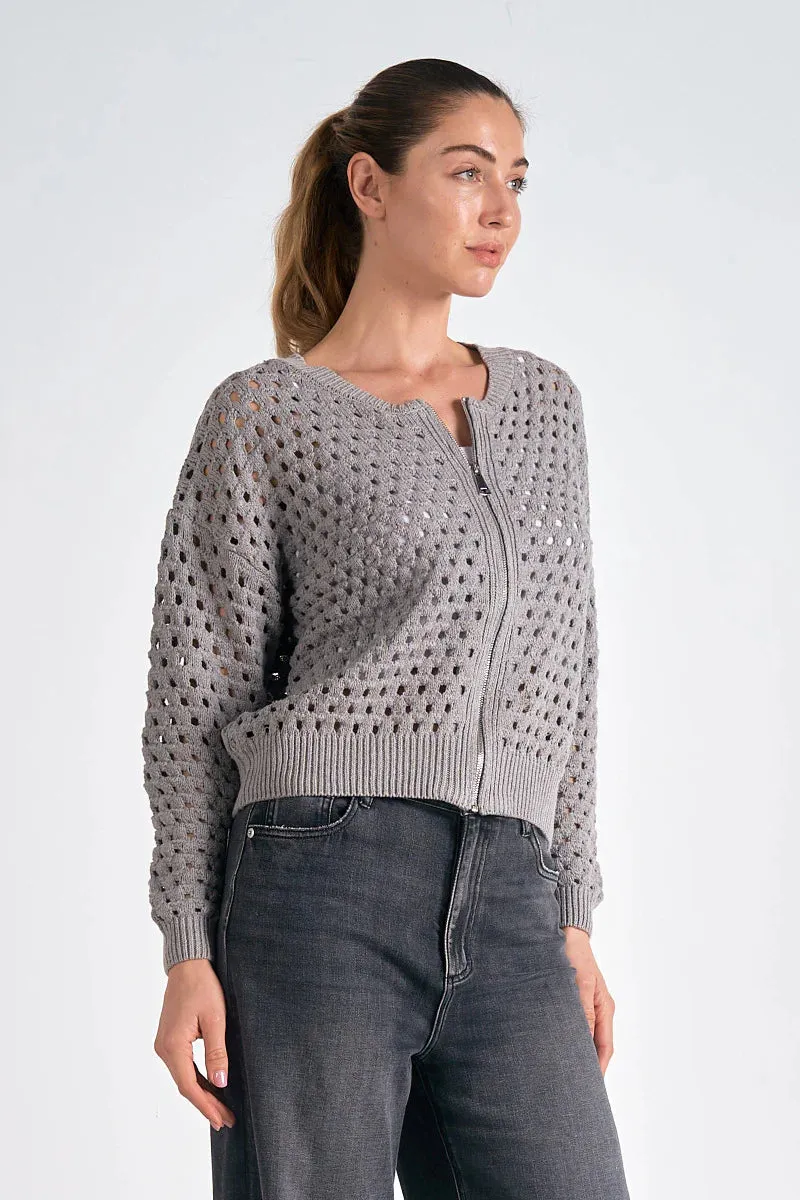 Elan Gray Aster Sweater Cardigan