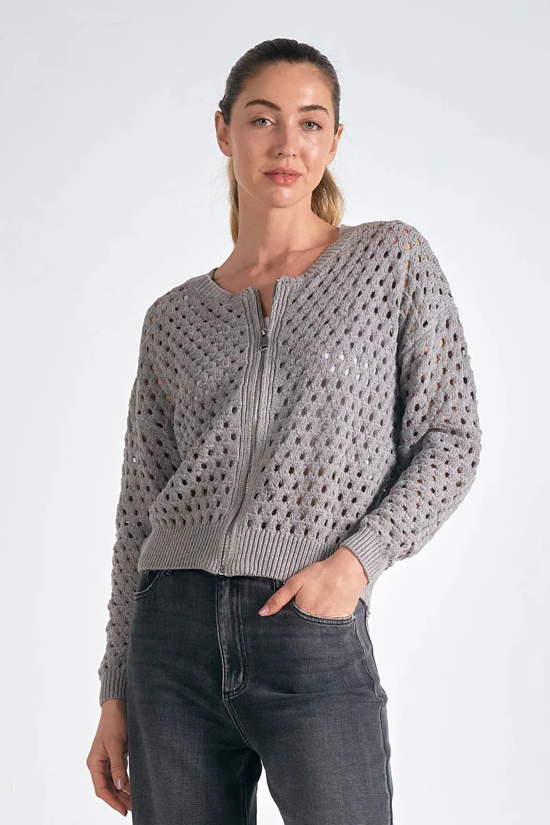 Elan Gray Aster Sweater Cardigan