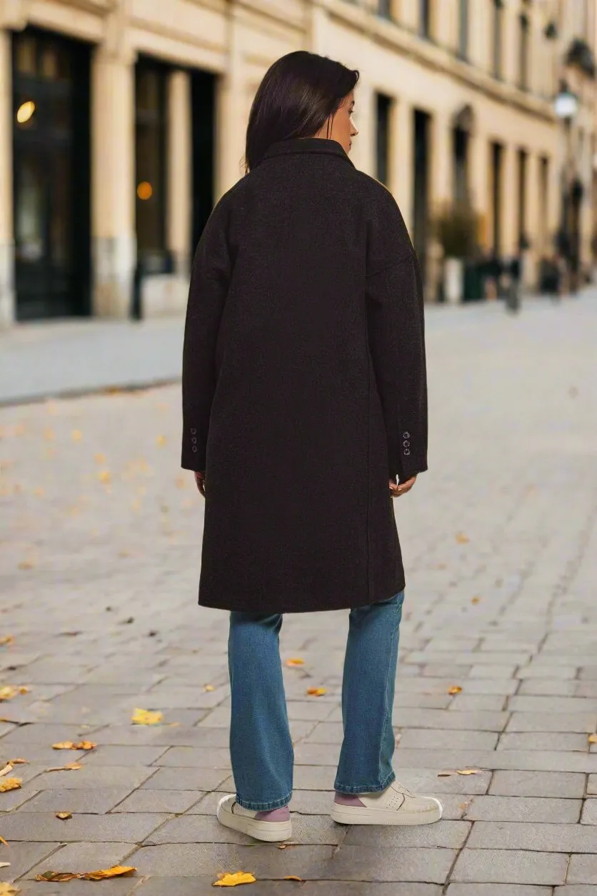 Fancy Unlined Loose Fit Coat