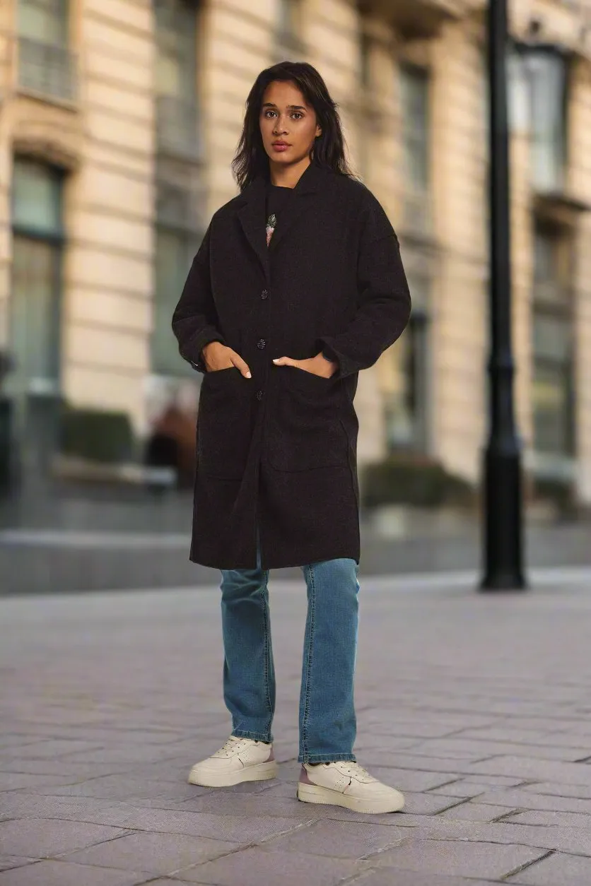 Fancy Unlined Loose Fit Coat