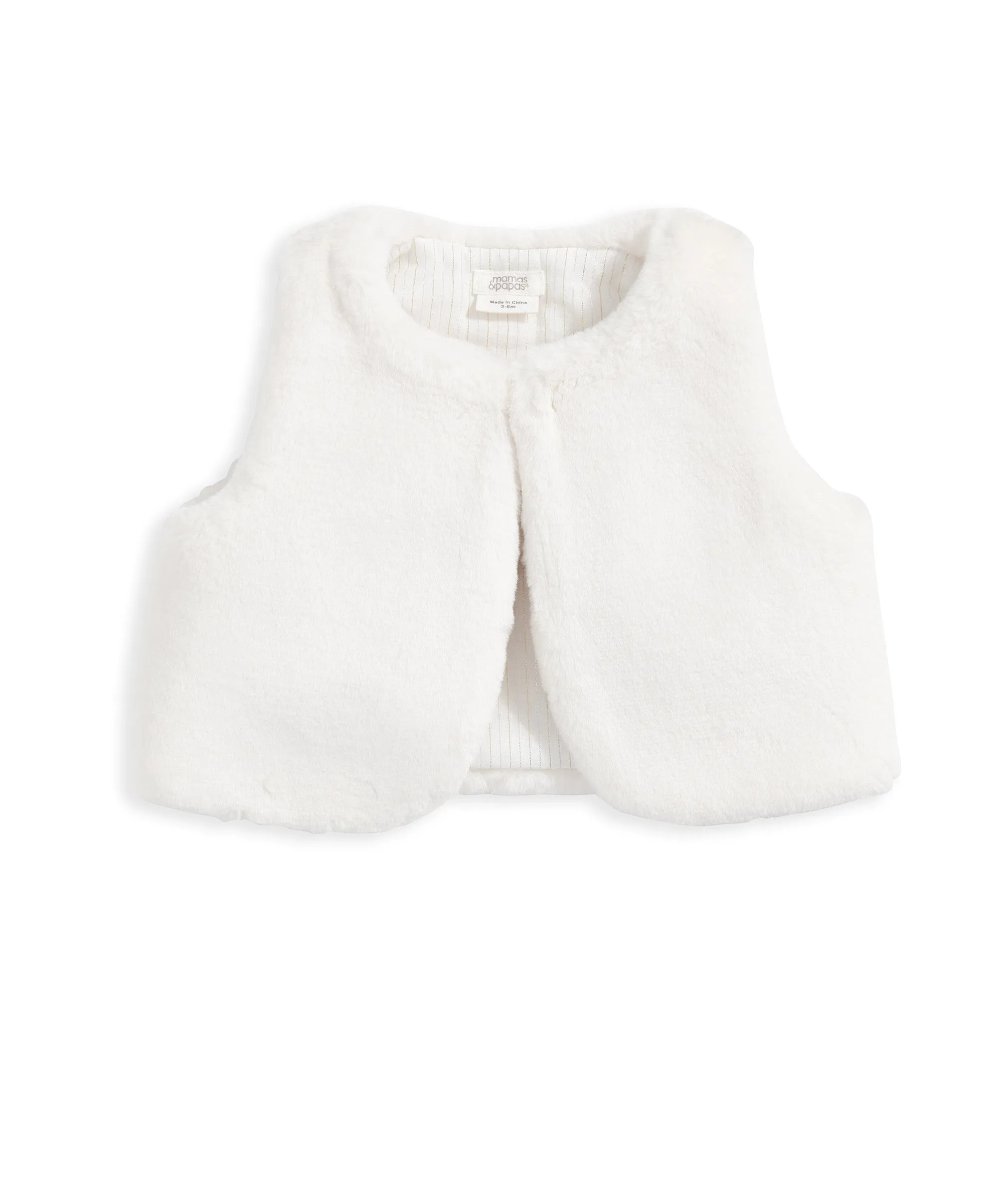 Faux Fur Gilet - Cream