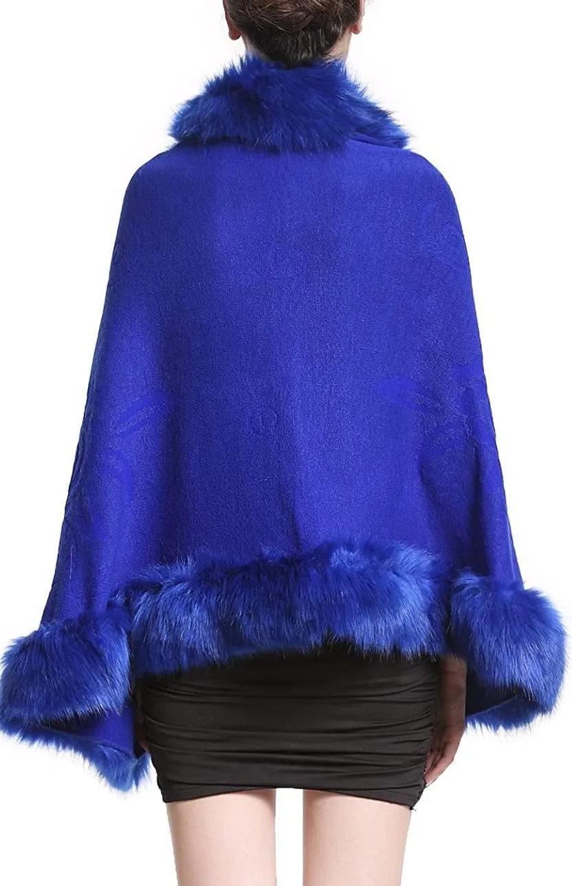 Faux Fur Shawl Wrap Cape Stole Shrug