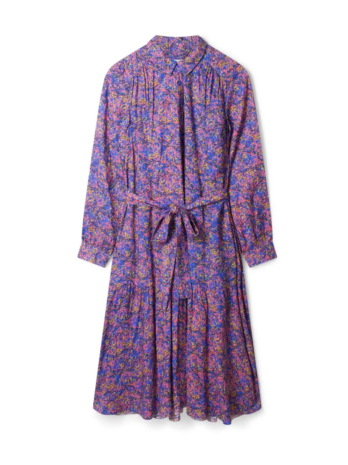 Fawn Lenzing™ Ecovero™ Printed Midi Shirt Dress - Periwinkle Blue