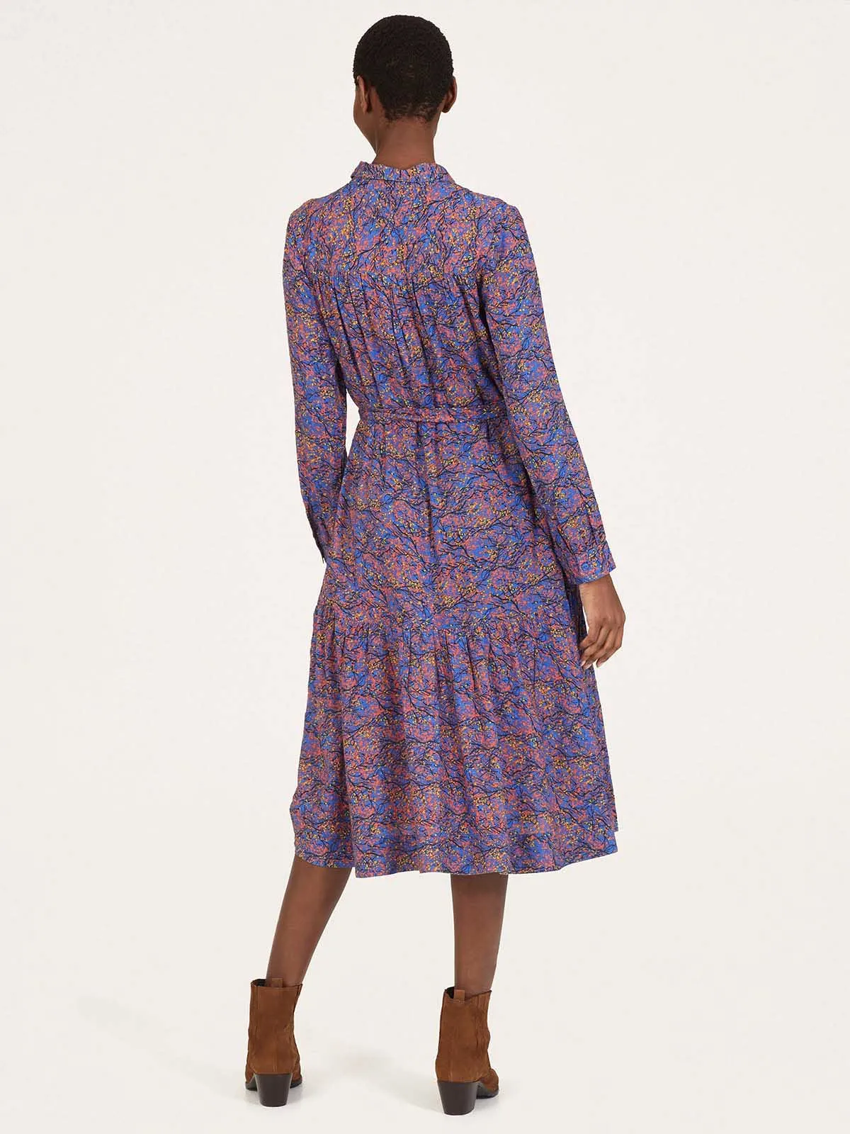 Fawn Lenzing™ Ecovero™ Printed Midi Shirt Dress - Periwinkle Blue