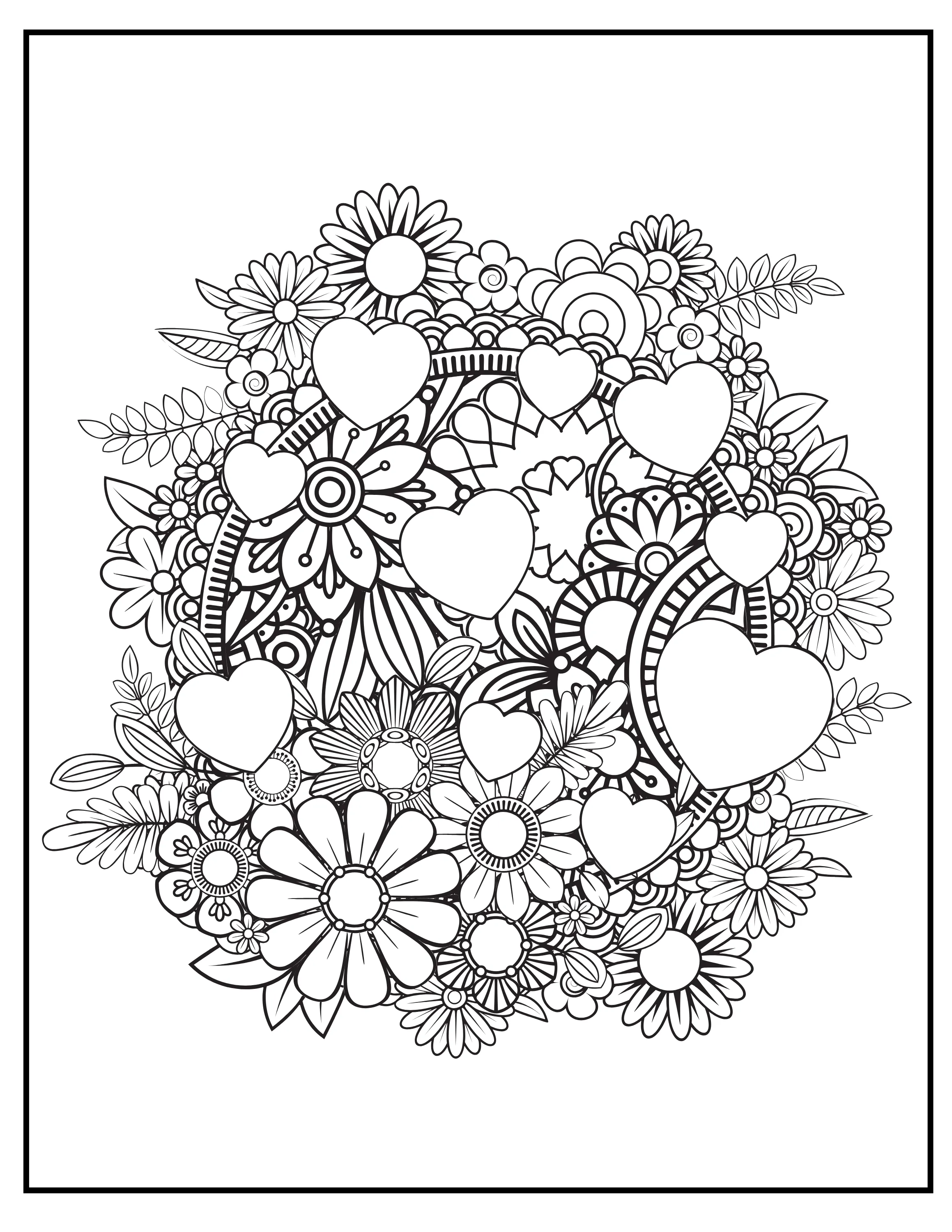 Flower Magic: Beautiful Digital Coloring Book PDF for All Ages