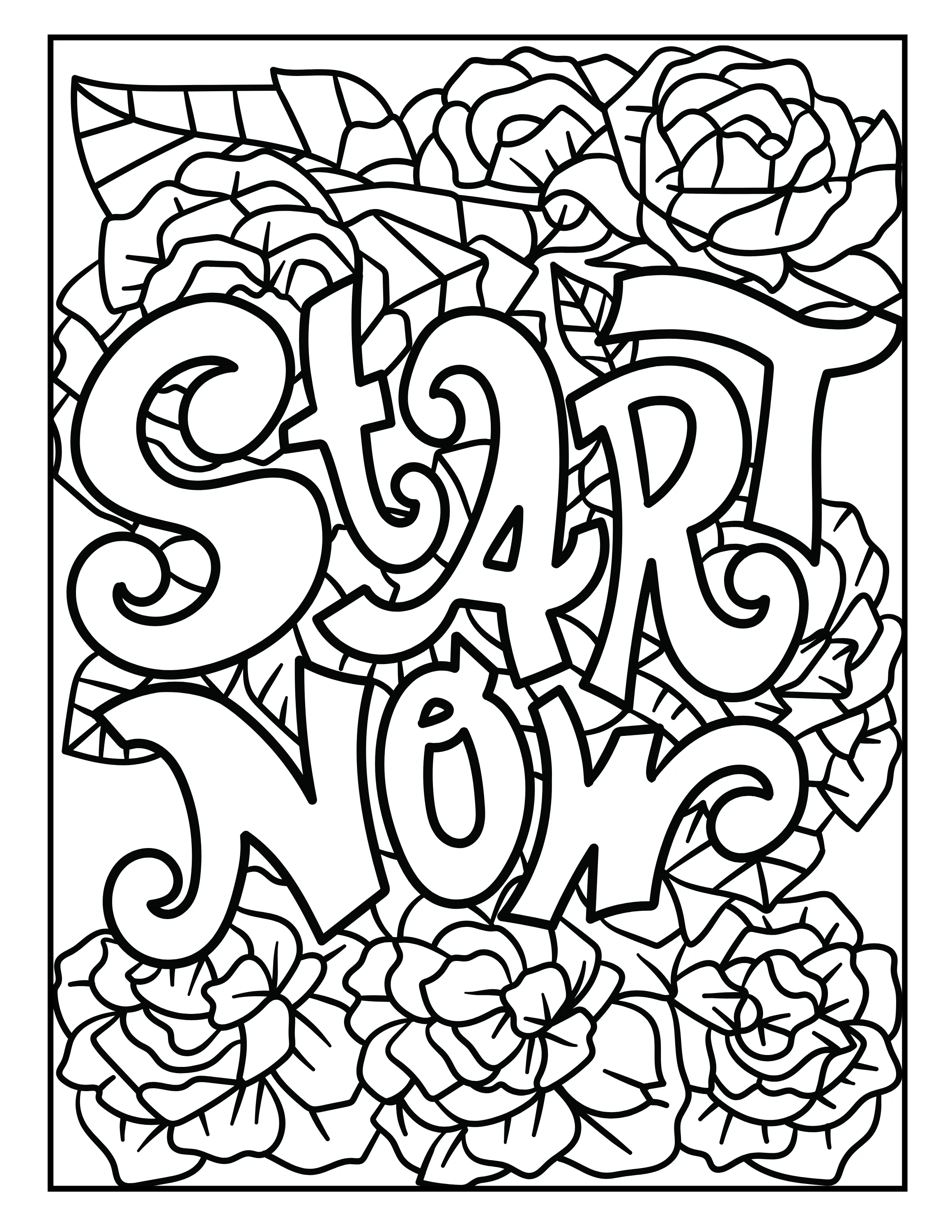 Flower Magic: Beautiful Digital Coloring Book PDF for All Ages