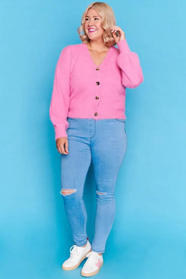 Fluffy Candy Pink Cardi