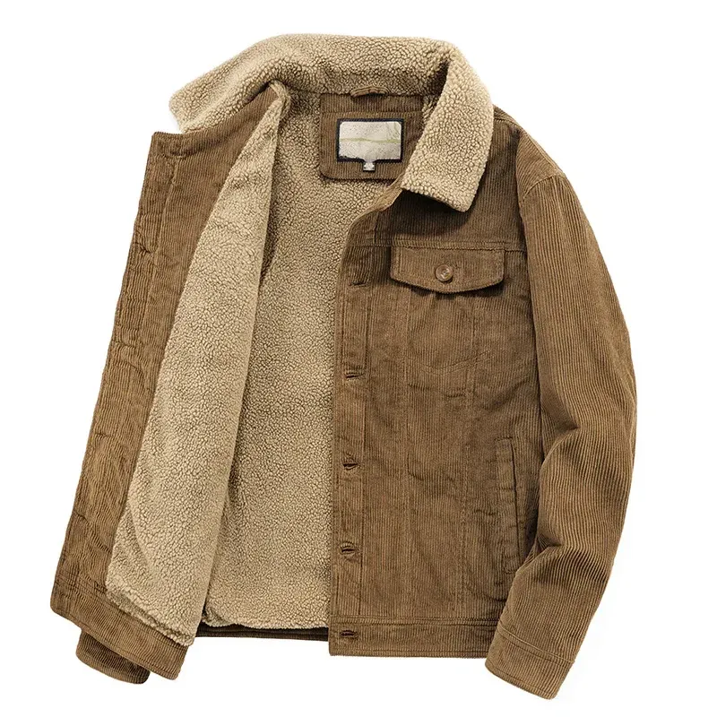 Funki Buys | Jackets | Men's Padded Corduroy Fleece Jacket