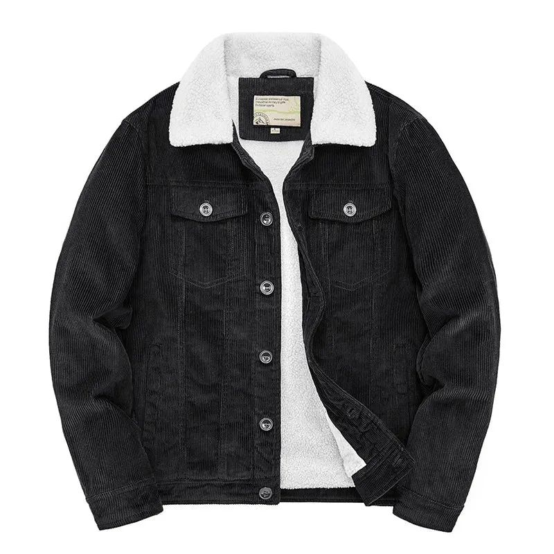 Funki Buys | Jackets | Men's Padded Corduroy Fleece Jacket