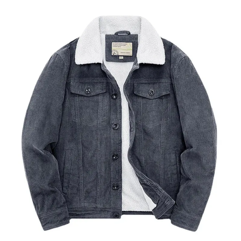 Funki Buys | Jackets | Men's Padded Corduroy Fleece Jacket