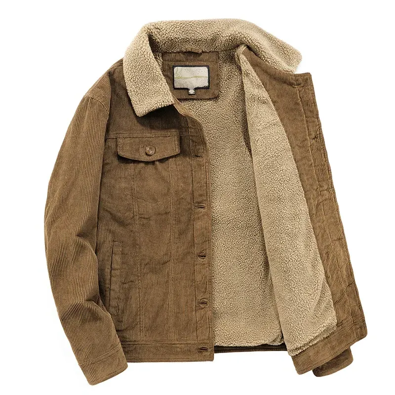 Funki Buys | Jackets | Men's Padded Corduroy Fleece Jacket