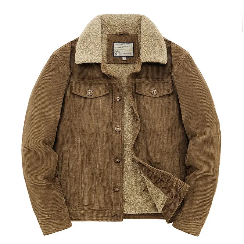 Funki Buys | Jackets | Men's Padded Corduroy Fleece Jacket