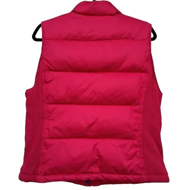 Gap Sleeveless Zip Front High Collar Side Stretch Down & Feather Puffer Vest - L