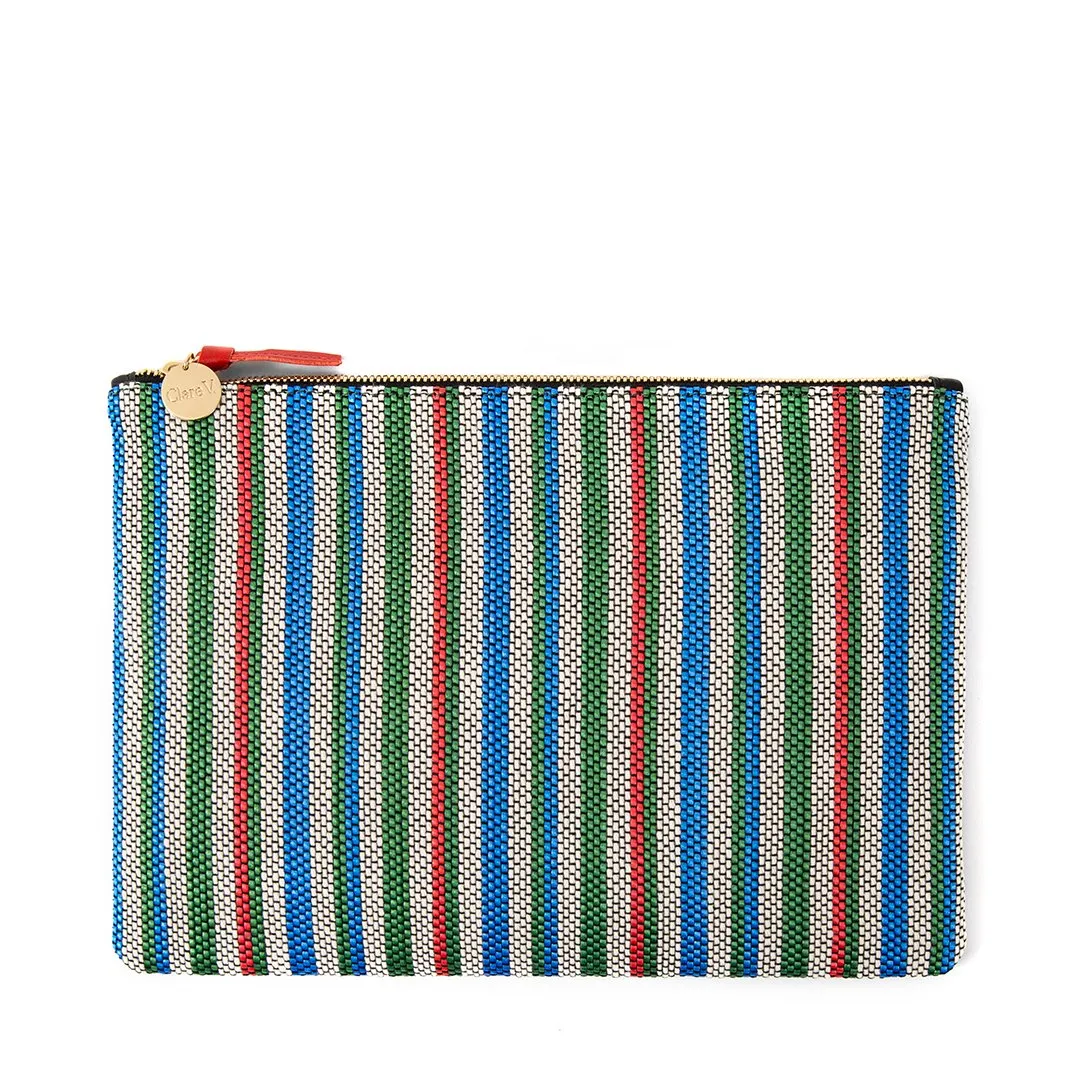 Garden Stripe Flat Clutch