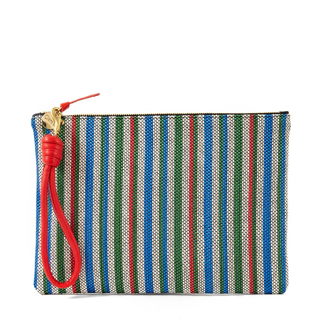 Garden Stripe Flat Clutch