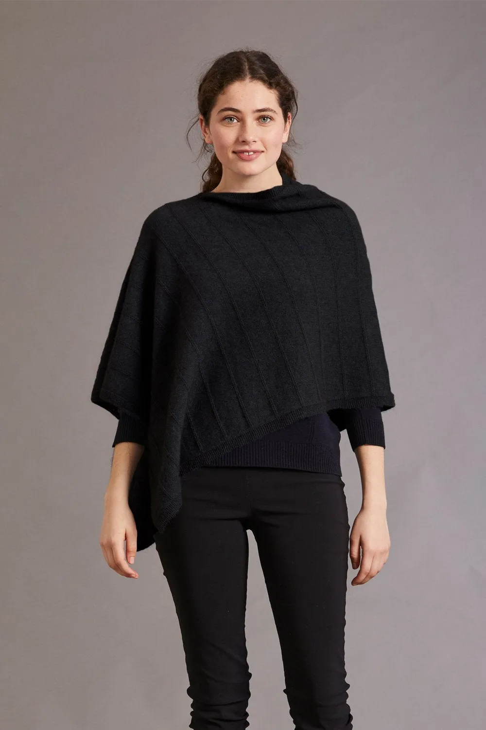 GARTER DETAIL PONCHO