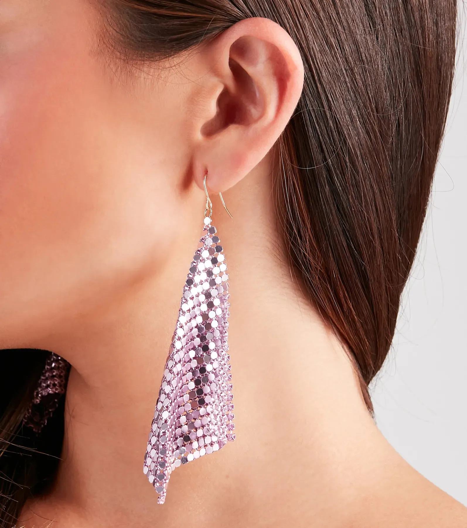 Glam Scene Chainmail Statement Earrings