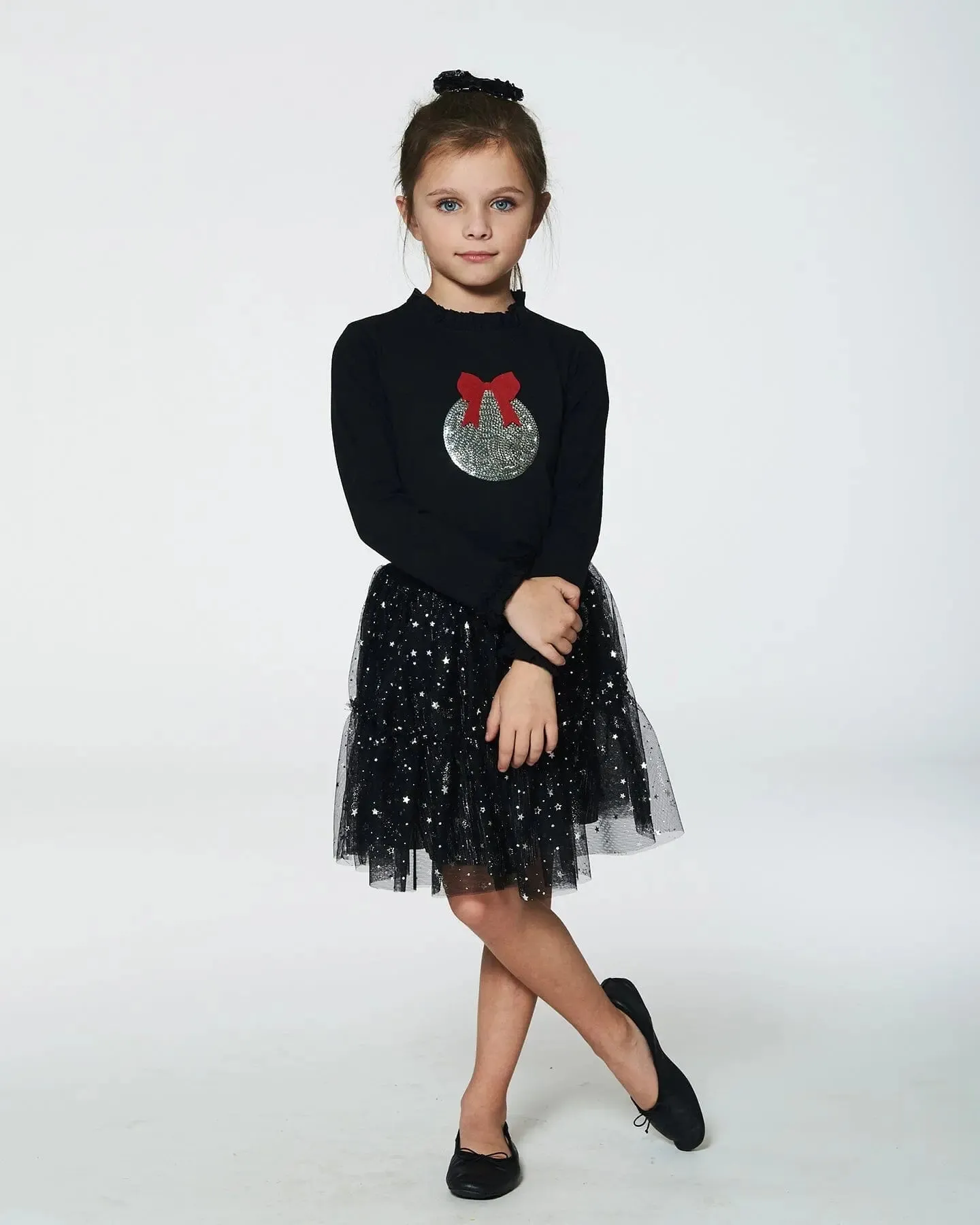 Glittering Tulle Skirt Black