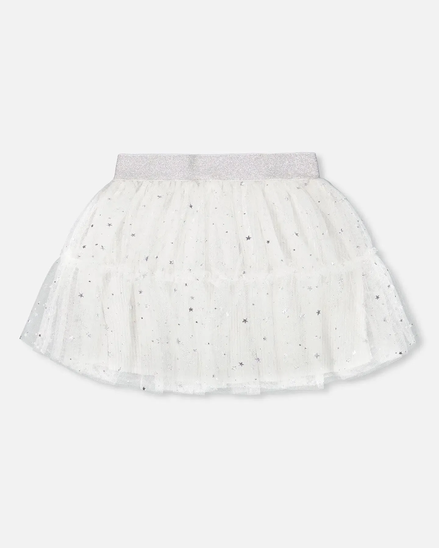 Glittering Tulle Skirt Off White