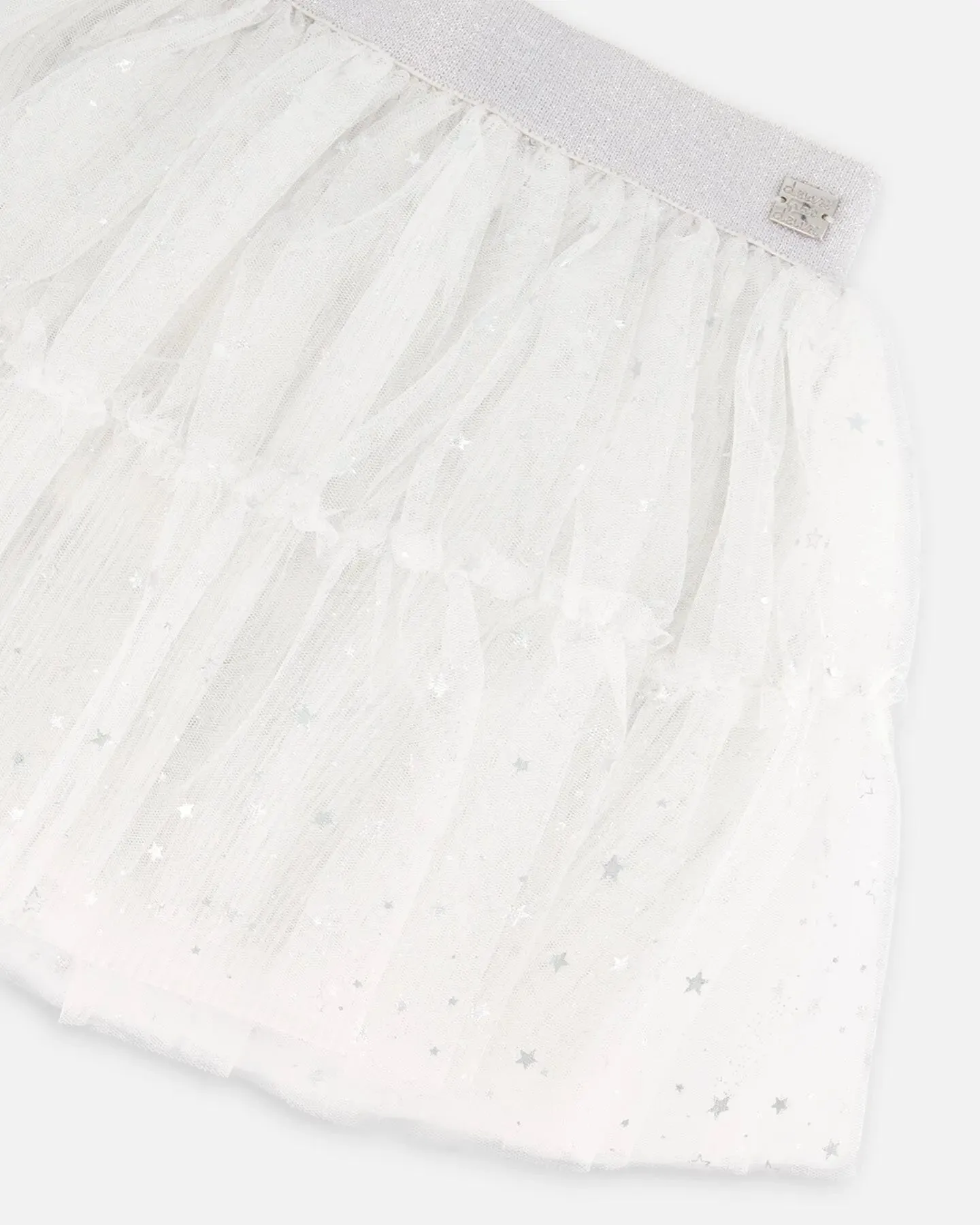 Glittering Tulle Skirt Off White