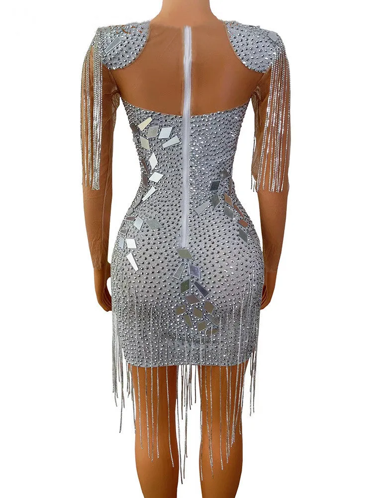 Glitz Fringe Sequin Tassel Dresses - Culture Heaven Special