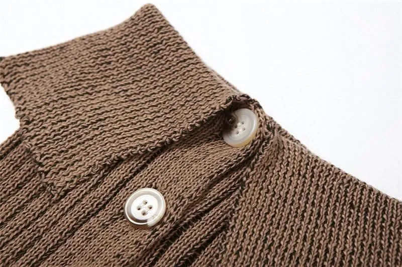 Gloves one shoudler button knitted mini skirt set