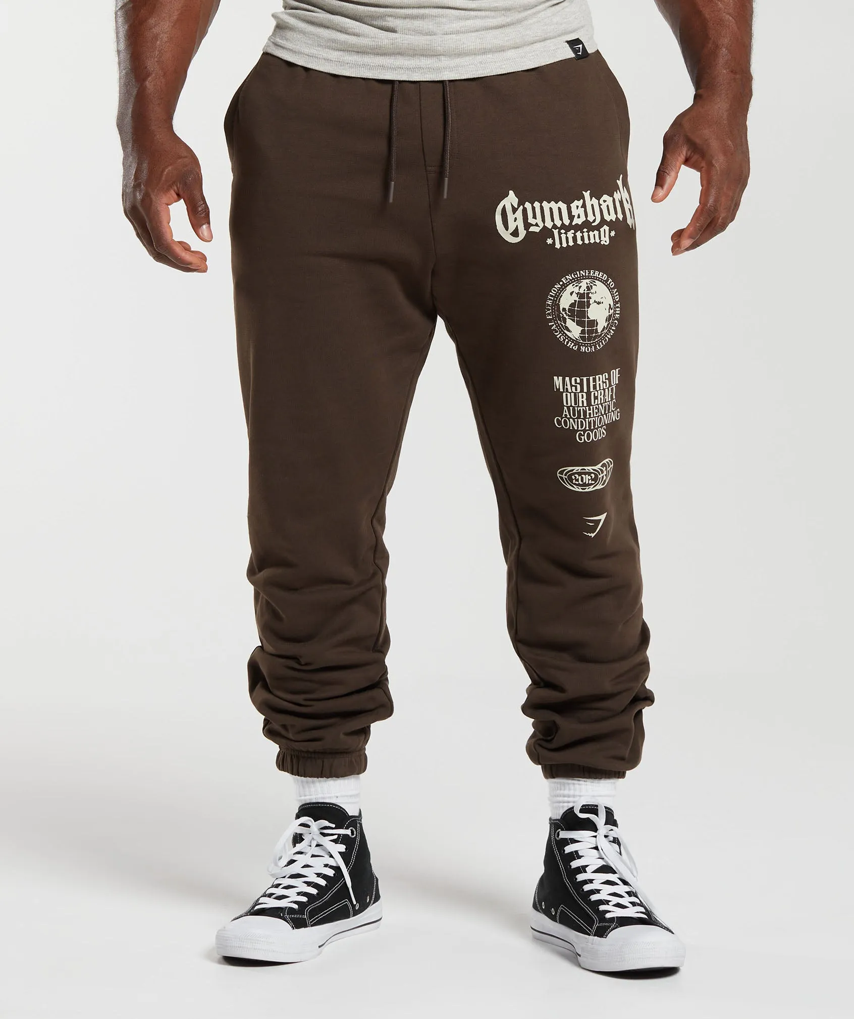 Gymshark Global Lifting Oversized Pants - Brown