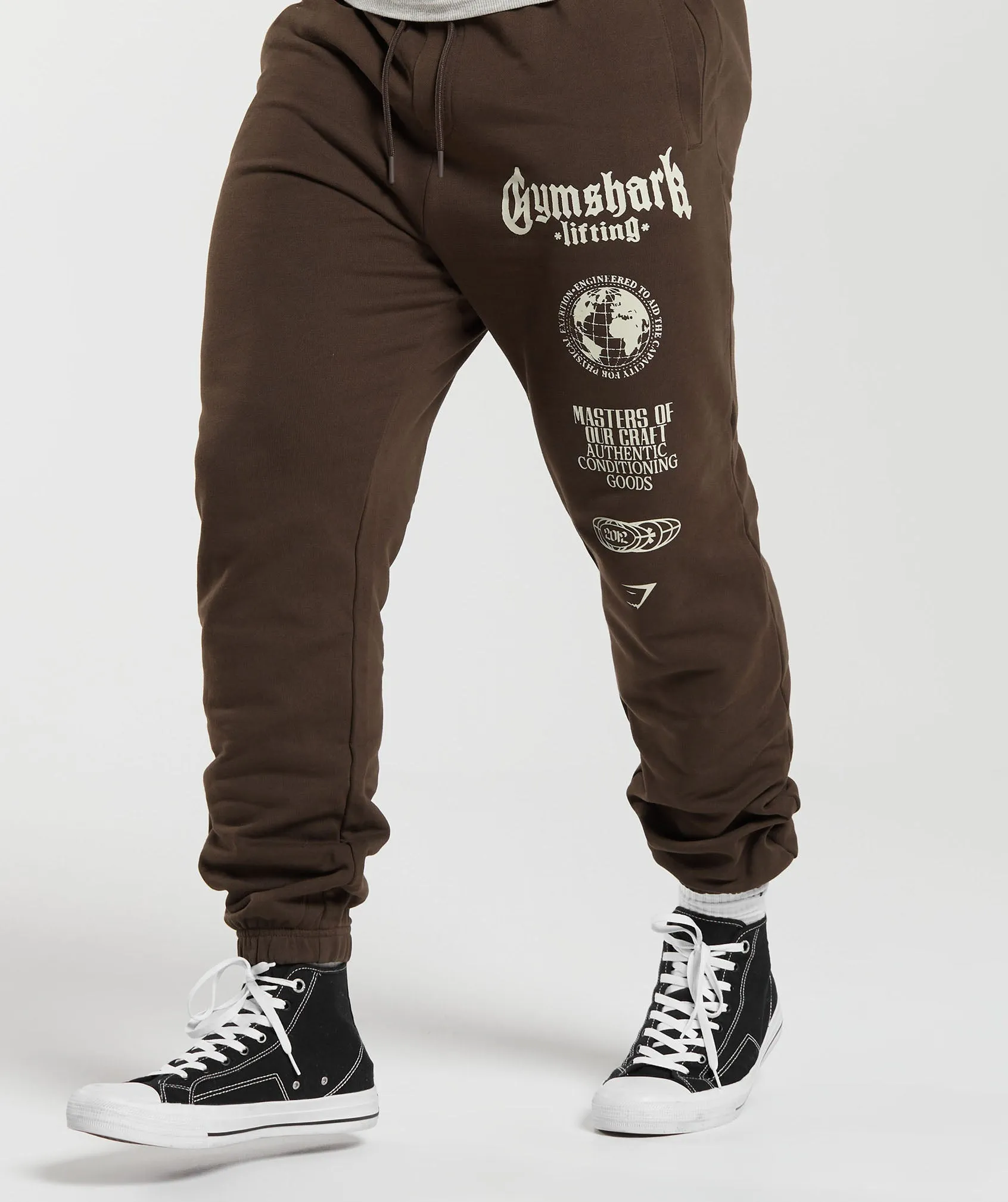 Gymshark Global Lifting Oversized Pants - Brown