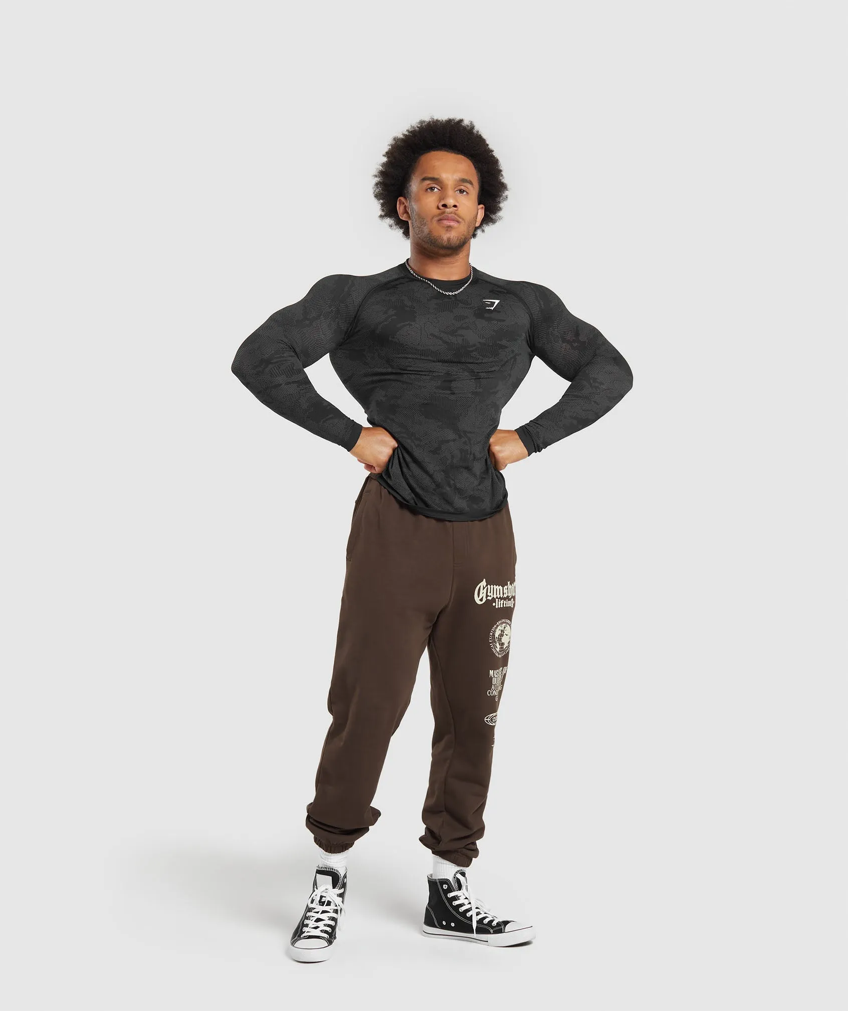 Gymshark Global Lifting Oversized Pants - Brown