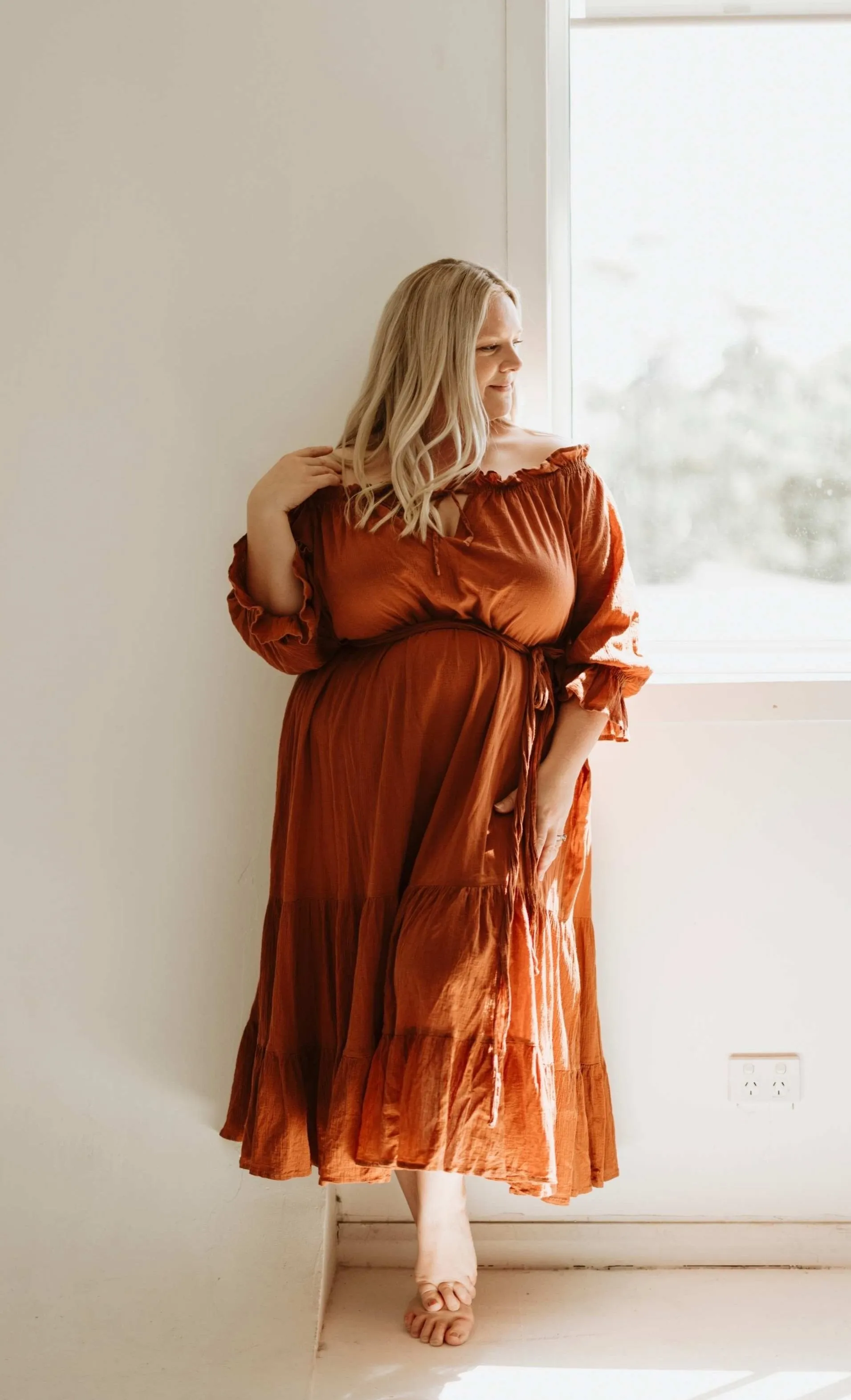 Hazel & Folk Emmaline Maxi Gown - Cinnamon