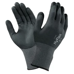 HyFlex® 11-840 Nitrile Foam Palm Coated Gloves - Black, Vendor Pack