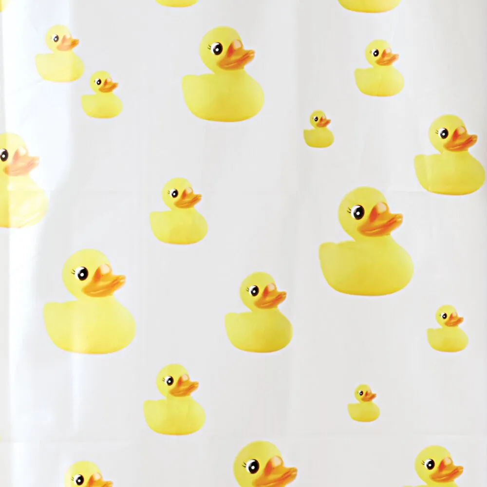 iDesign Ducks PEVA Shower Curtain 72" x 72"